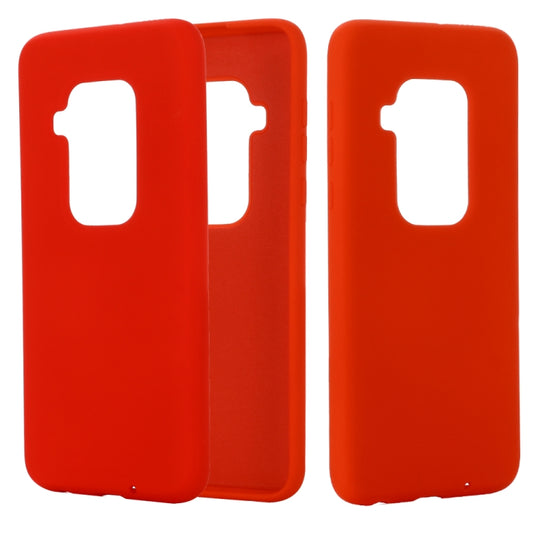 Solid Color Liquid Silicone Shockproof Full Coverage Case For Motorola One Zoom(Red) - Motorola Cases by buy2fix | Online Shopping UK | buy2fix