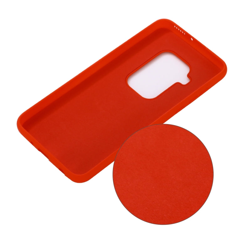 Solid Color Liquid Silicone Shockproof Full Coverage Case For Motorola One Zoom(Red) - Motorola Cases by buy2fix | Online Shopping UK | buy2fix