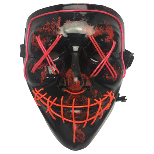 Halloween Festival Party X Face Seam Mouth Two Color LED Luminescence Mask(Purple Red) - Halloween Masks by buy2fix | Online Shopping UK | buy2fix
