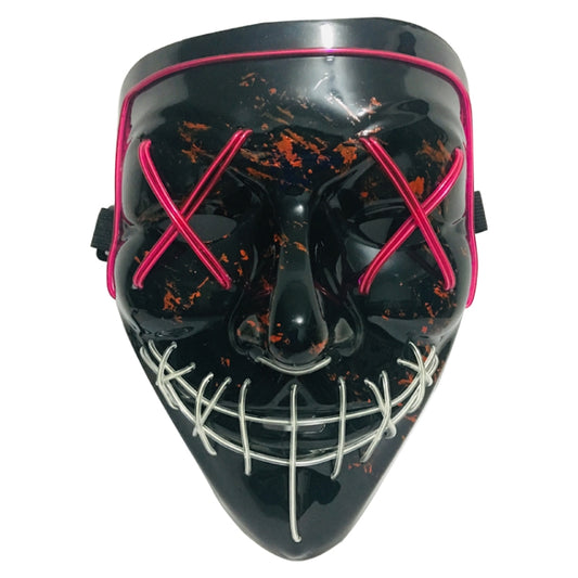 Halloween Festival Party X Face Seam Mouth Two Color LED Luminescence Mask(Purple Blue) - Halloween Masks by buy2fix | Online Shopping UK | buy2fix