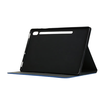 Voltage Stretch Fabric Texture Horizontal Flip Leather Case for Galaxy Tab S6 T860, with Holder(Blue) - Other Galaxy Tab PC by buy2fix | Online Shopping UK | buy2fix