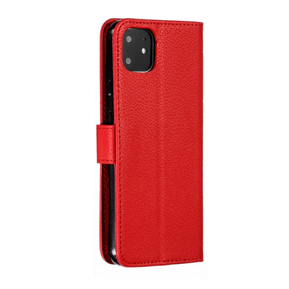 Feather Pattern Litchi Texture Horizontal Flip Leather Case with Wallet & Holder & Card Slots For Google Pixel 4XL(Red) - Google Cases by buy2fix | Online Shopping UK | buy2fix