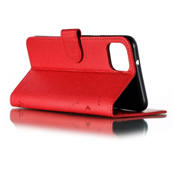 Feather Pattern Litchi Texture Horizontal Flip Leather Case with Wallet & Holder & Card Slots For Google Pixel 4XL(Red) - Google Cases by buy2fix | Online Shopping UK | buy2fix