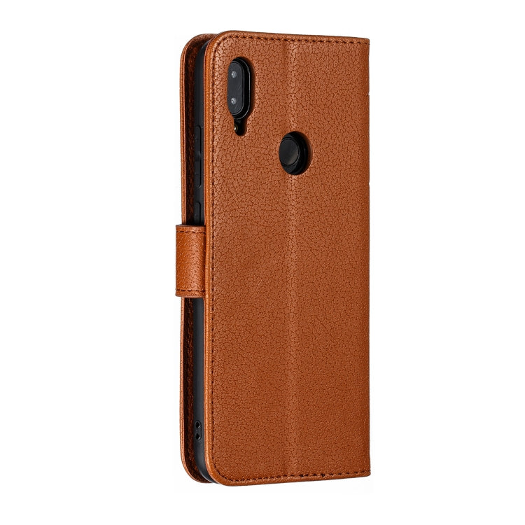 Feather Pattern Litchi Texture Horizontal Flip Leather Case with Wallet & Holder & Card Slots For Xiaomi Redmi Note 7(Brown) - Xiaomi Cases by buy2fix | Online Shopping UK | buy2fix