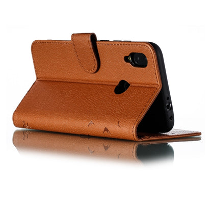 Feather Pattern Litchi Texture Horizontal Flip Leather Case with Wallet & Holder & Card Slots For Xiaomi Redmi Note 7(Brown) - Xiaomi Cases by buy2fix | Online Shopping UK | buy2fix