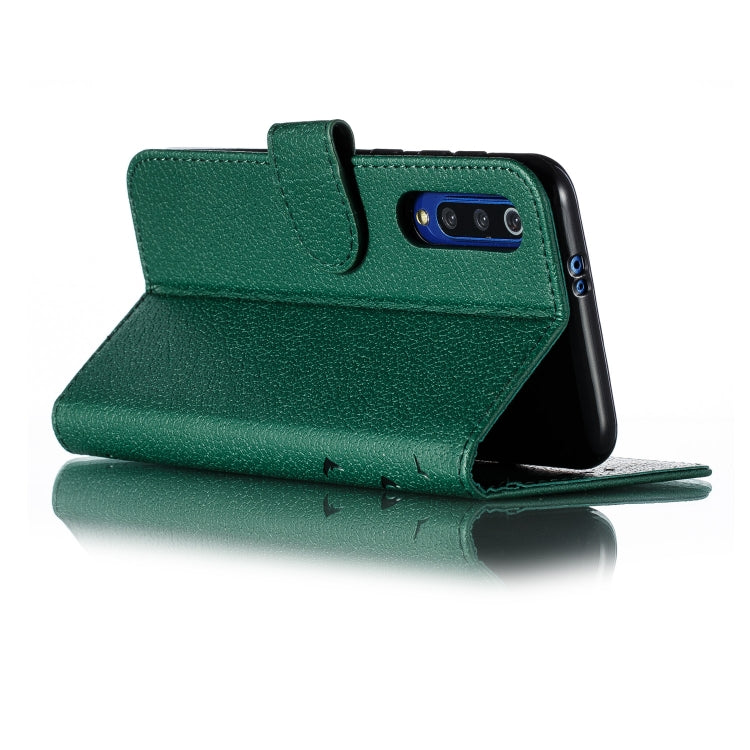 Feather Pattern Litchi Texture Horizontal Flip Leather Case with Wallet & Holder & Card Slots For Xiaomi Mi 9 SE(Green) - Xiaomi Cases by buy2fix | Online Shopping UK | buy2fix