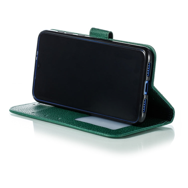Feather Pattern Litchi Texture Horizontal Flip Leather Case with Wallet & Holder & Card Slots For Xiaomi Mi 9 SE(Green) - Xiaomi Cases by buy2fix | Online Shopping UK | buy2fix