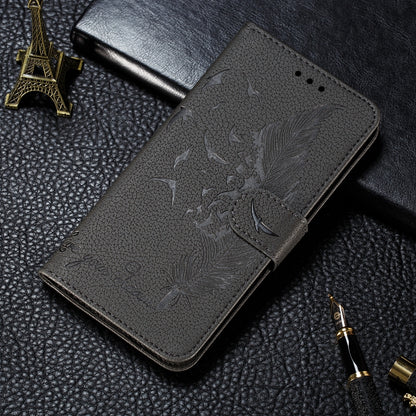 Feather Pattern Litchi Texture Horizontal Flip Leather Case with Wallet & Holder & Card Slots For Huawei P20 Lite (2019) / Nova 5i(Gray) - Huawei Cases by buy2fix | Online Shopping UK | buy2fix