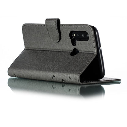 Feather Pattern Litchi Texture Horizontal Flip Leather Case with Wallet & Holder & Card Slots For Huawei P20 Lite (2019) / Nova 5i(Gray) - Huawei Cases by buy2fix | Online Shopping UK | buy2fix