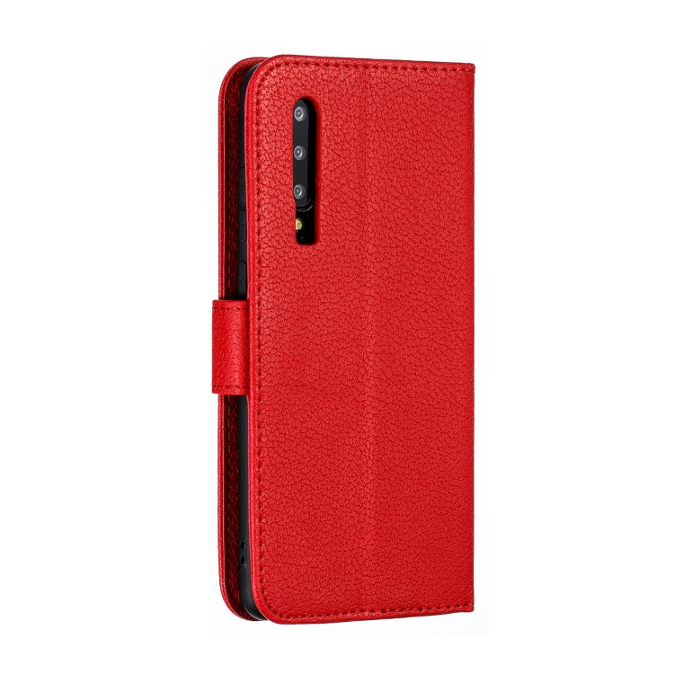 Feather Pattern Litchi Texture Horizontal Flip Leather Case with Wallet & Holder & Card Slots For Huawei P30(Red) - Huawei Cases by buy2fix | Online Shopping UK | buy2fix