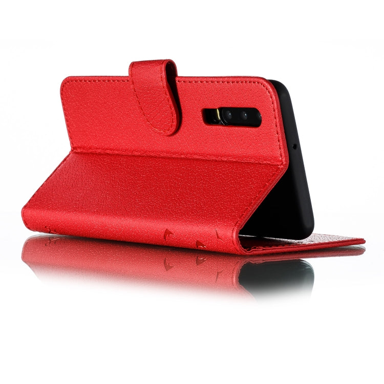 Feather Pattern Litchi Texture Horizontal Flip Leather Case with Wallet & Holder & Card Slots For Huawei P30(Red) - Huawei Cases by buy2fix | Online Shopping UK | buy2fix
