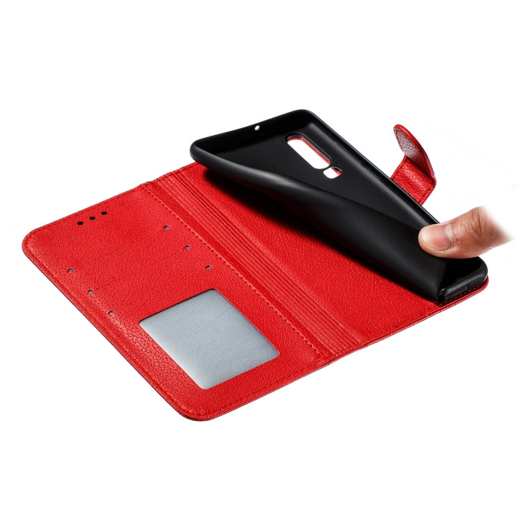 Feather Pattern Litchi Texture Horizontal Flip Leather Case with Wallet & Holder & Card Slots For Huawei P30(Red) - Huawei Cases by buy2fix | Online Shopping UK | buy2fix