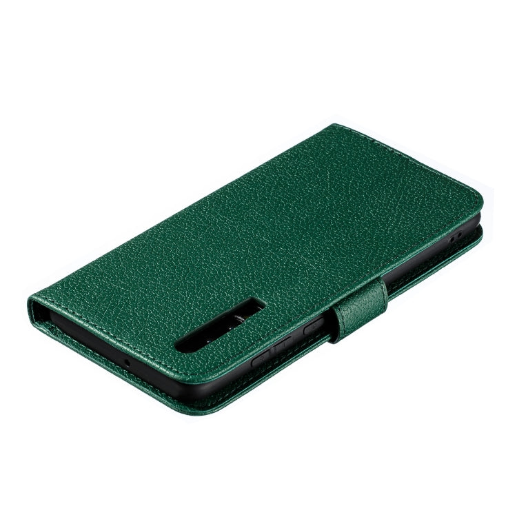 Feather Pattern Litchi Texture Horizontal Flip Leather Case with Wallet & Holder & Card Slots For Huawei P30(Green) - Huawei Cases by buy2fix | Online Shopping UK | buy2fix