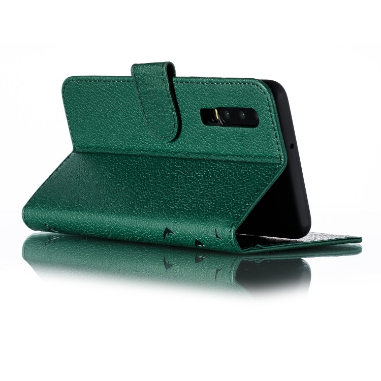 Feather Pattern Litchi Texture Horizontal Flip Leather Case with Wallet & Holder & Card Slots For Huawei P30(Green) - Huawei Cases by buy2fix | Online Shopping UK | buy2fix