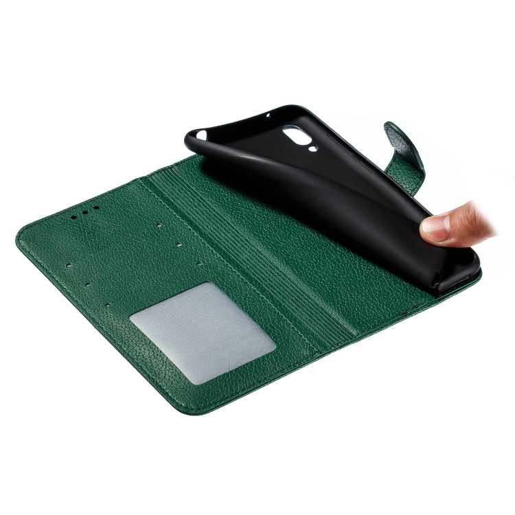 Feather Pattern Litchi Texture Horizontal Flip Leather Case with Wallet & Holder & Card Slots For Huawei Y7 (2019)(Green) - Huawei Cases by buy2fix | Online Shopping UK | buy2fix