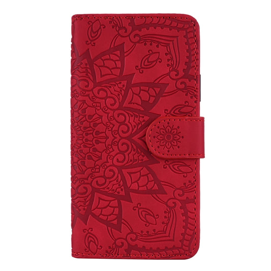 For iPhone 11 Pro Calf Pattern Double Folding Design Embossed Leather Case with Wallet & Holder & Card Slots  (5.8 inch)(Red) - iPhone 11 Pro Cases by buy2fix | Online Shopping UK | buy2fix