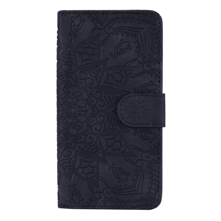 For iPhone 11 Pro Max Calf Pattern Double Folding Design Embossed Leather Case with Wallet & Holder & Card Slots  (6.5 inch)(Black) - iPhone 11 Pro Max Cases by buy2fix | Online Shopping UK | buy2fix
