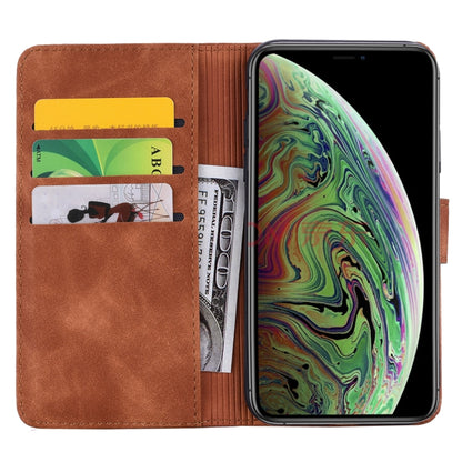 For iPhone 11 Pro Max Calf Pattern Double Folding Design Embossed Leather Case with Wallet & Holder & Card Slots  (6.5 inch)(Brown) - iPhone 11 Pro Max Cases by buy2fix | Online Shopping UK | buy2fix