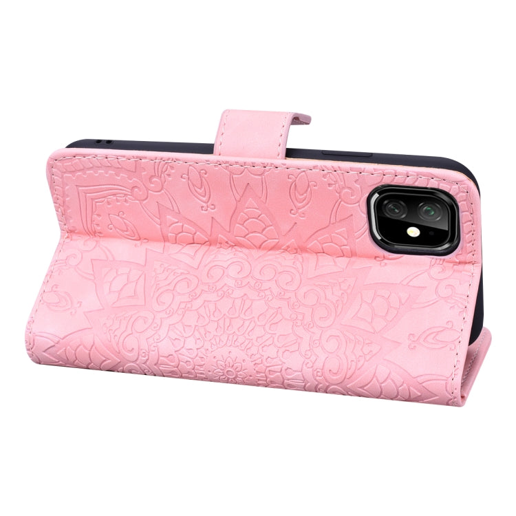 For iPhone 11 Pro Max Calf Pattern Double Folding Design Embossed Leather Case with Wallet & Holder & Card Slots  (6.5 inch)(Pink) - iPhone 11 Pro Max Cases by buy2fix | Online Shopping UK | buy2fix