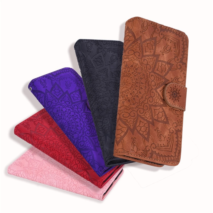 For iPhone 11 Pro Max Calf Pattern Double Folding Design Embossed Leather Case with Wallet & Holder & Card Slots  (6.5 inch)(Purple) - iPhone 11 Pro Max Cases by buy2fix | Online Shopping UK | buy2fix