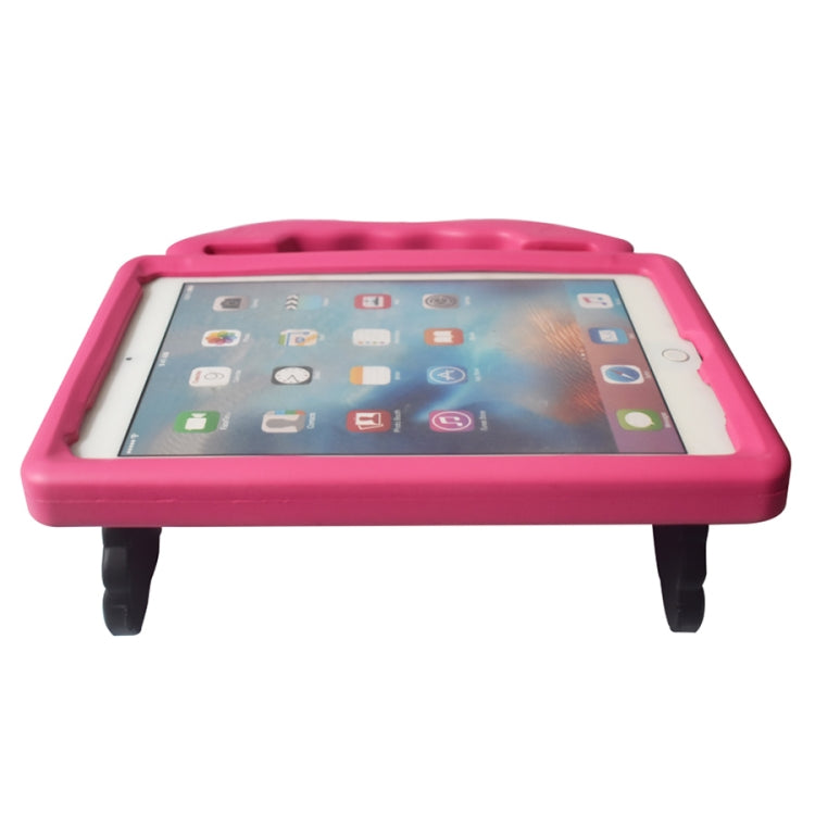 Shockproof EVA Thumb Bumper Case with Handle & Holder for iPad 9.7(Rose Red) - iPad 9.7 (2018) & (2017) Cases by buy2fix | Online Shopping UK | buy2fix