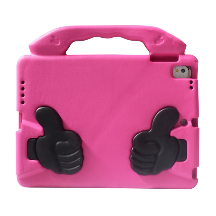 Shockproof EVA Thumb Bumper Case with Handle & Holder for iPad 9.7(Rose Red) - iPad 9.7 (2018) & (2017) Cases by buy2fix | Online Shopping UK | buy2fix