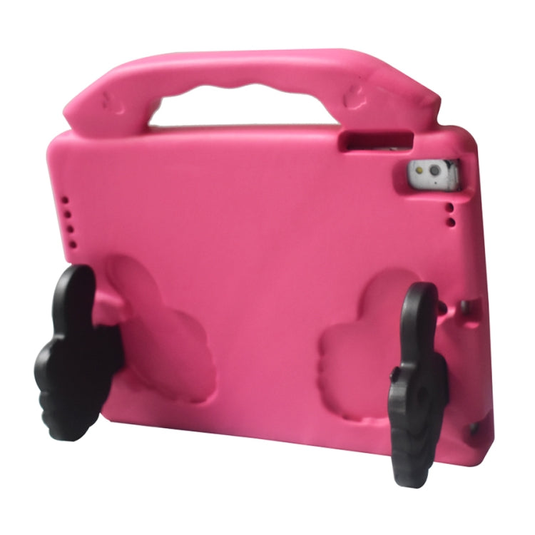 Shockproof EVA Thumb Bumper Case with Handle & Holder for iPad 9.7(Rose Red) - iPad 9.7 (2018) & (2017) Cases by buy2fix | Online Shopping UK | buy2fix