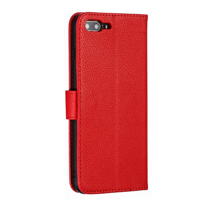 Feather Pattern Litchi Texture Horizontal Flip Leather Case with Wallet & Holder & Card Slots For iPhone 7 Plus / 8 Plus(Red) - More iPhone Cases by buy2fix | Online Shopping UK | buy2fix