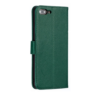 Feather Pattern Litchi Texture Horizontal Flip Leather Case with Wallet & Holder & Card Slots For iPhone 7 Plus / 8 Plus(Green) - More iPhone Cases by buy2fix | Online Shopping UK | buy2fix