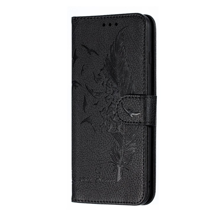 Feather Pattern Litchi Texture Horizontal Flip Leather Case with Wallet & Holder & Card Slots For iPhone 7 Plus / 8 Plus(Black) - More iPhone Cases by buy2fix | Online Shopping UK | buy2fix