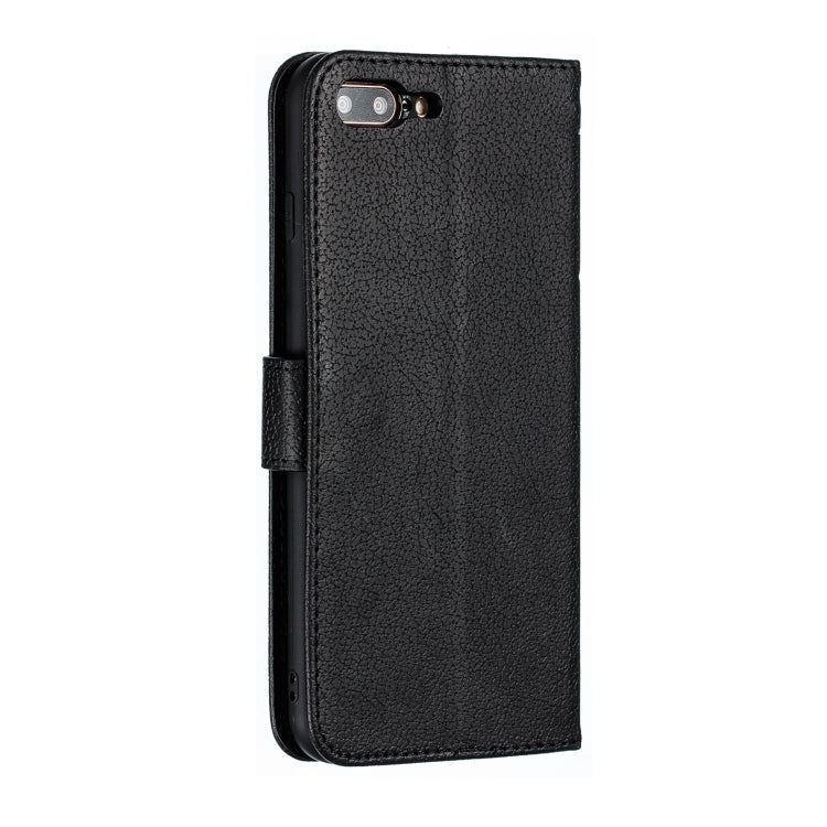 Feather Pattern Litchi Texture Horizontal Flip Leather Case with Wallet & Holder & Card Slots For iPhone 7 Plus / 8 Plus(Black) - More iPhone Cases by buy2fix | Online Shopping UK | buy2fix