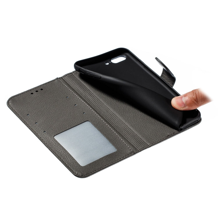 Feather Pattern Litchi Texture Horizontal Flip Leather Case with Wallet & Holder & Card Slots For iPhone 7 Plus / 8 Plus(Gray) - More iPhone Cases by buy2fix | Online Shopping UK | buy2fix