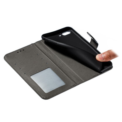 Feather Pattern Litchi Texture Horizontal Flip Leather Case with Wallet & Holder & Card Slots For iPhone 7 Plus / 8 Plus(Gray) - More iPhone Cases by buy2fix | Online Shopping UK | buy2fix
