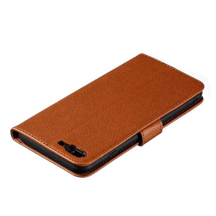 Feather Pattern Litchi Texture Horizontal Flip Leather Case with Wallet & Holder & Card Slots For iPhone 7 Plus / 8 Plus(Brown) - More iPhone Cases by buy2fix | Online Shopping UK | buy2fix