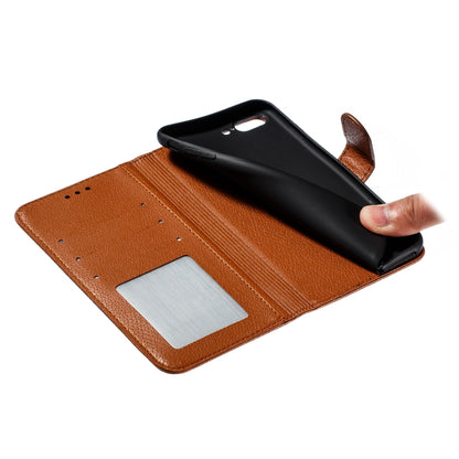 Feather Pattern Litchi Texture Horizontal Flip Leather Case with Wallet & Holder & Card Slots For iPhone 7 Plus / 8 Plus(Brown) - More iPhone Cases by buy2fix | Online Shopping UK | buy2fix