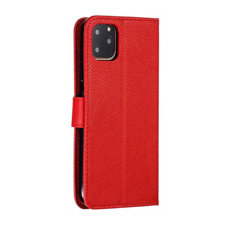 For iPhone 11 Pro Feather Pattern Litchi Texture Horizontal Flip Leather Case with Wallet & Holder & Card Slots (Red) - iPhone 11 Pro Cases by buy2fix | Online Shopping UK | buy2fix
