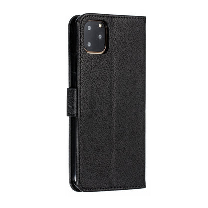 For iPhone 11 Pro Feather Pattern Litchi Texture Horizontal Flip Leather Case with Wallet & Holder & Card Slots (Black) - iPhone 11 Pro Cases by buy2fix | Online Shopping UK | buy2fix