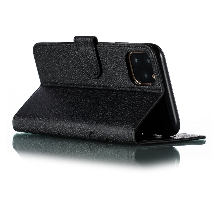 For iPhone 11 Pro Feather Pattern Litchi Texture Horizontal Flip Leather Case with Wallet & Holder & Card Slots (Black) - iPhone 11 Pro Cases by buy2fix | Online Shopping UK | buy2fix