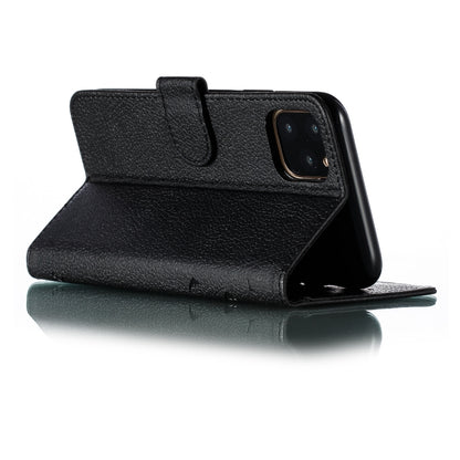For iPhone 11 Pro Feather Pattern Litchi Texture Horizontal Flip Leather Case with Wallet & Holder & Card Slots (Black) - iPhone 11 Pro Cases by buy2fix | Online Shopping UK | buy2fix