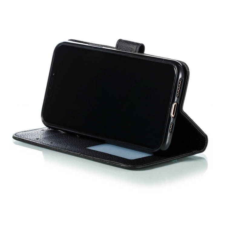 For iPhone 11 Pro Feather Pattern Litchi Texture Horizontal Flip Leather Case with Wallet & Holder & Card Slots (Black) - iPhone 11 Pro Cases by buy2fix | Online Shopping UK | buy2fix