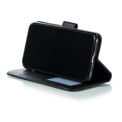 For iPhone 11 Pro Feather Pattern Litchi Texture Horizontal Flip Leather Case with Wallet & Holder & Card Slots (Black) - iPhone 11 Pro Cases by buy2fix | Online Shopping UK | buy2fix