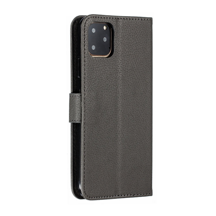 For iPhone 11 Pro Feather Pattern Litchi Texture Horizontal Flip Leather Case with Wallet & Holder & Card Slots (Gray) - iPhone 11 Pro Cases by buy2fix | Online Shopping UK | buy2fix