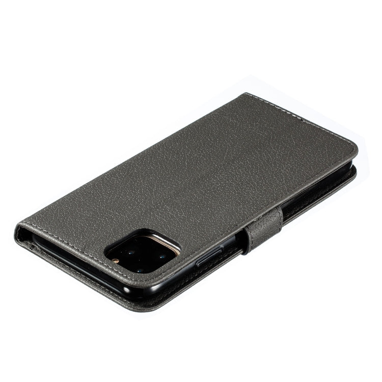 For iPhone 11 Pro Feather Pattern Litchi Texture Horizontal Flip Leather Case with Wallet & Holder & Card Slots (Gray) - iPhone 11 Pro Cases by buy2fix | Online Shopping UK | buy2fix