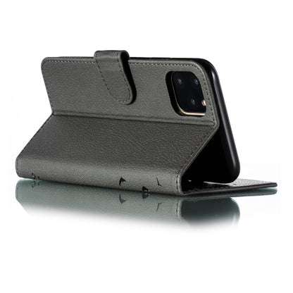 For iPhone 11 Pro Feather Pattern Litchi Texture Horizontal Flip Leather Case with Wallet & Holder & Card Slots (Gray) - iPhone 11 Pro Cases by buy2fix | Online Shopping UK | buy2fix