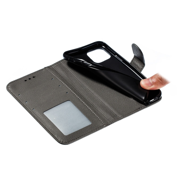 For iPhone 11 Pro Feather Pattern Litchi Texture Horizontal Flip Leather Case with Wallet & Holder & Card Slots (Gray) - iPhone 11 Pro Cases by buy2fix | Online Shopping UK | buy2fix