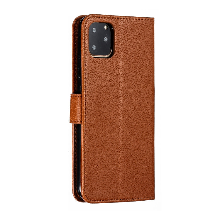 For iPhone 11 Pro Feather Pattern Litchi Texture Horizontal Flip Leather Case with Wallet & Holder & Card Slots (Brown) - iPhone 11 Pro Cases by buy2fix | Online Shopping UK | buy2fix