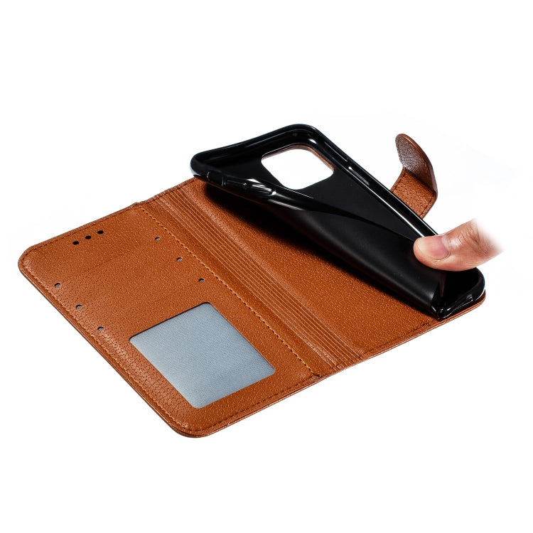 For iPhone 11 Pro Feather Pattern Litchi Texture Horizontal Flip Leather Case with Wallet & Holder & Card Slots (Brown) - iPhone 11 Pro Cases by buy2fix | Online Shopping UK | buy2fix