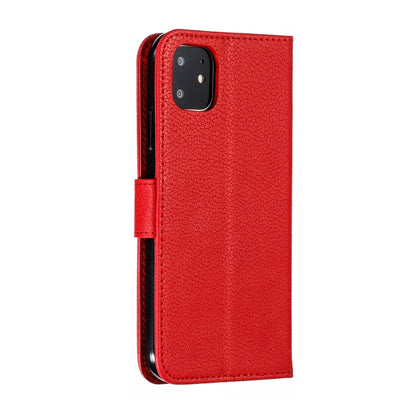 For iPhone 11 Feather Pattern Litchi Texture Horizontal Flip Leather Case with Wallet & Holder & Card Slots (Red) - iPhone 11 Cases by buy2fix | Online Shopping UK | buy2fix