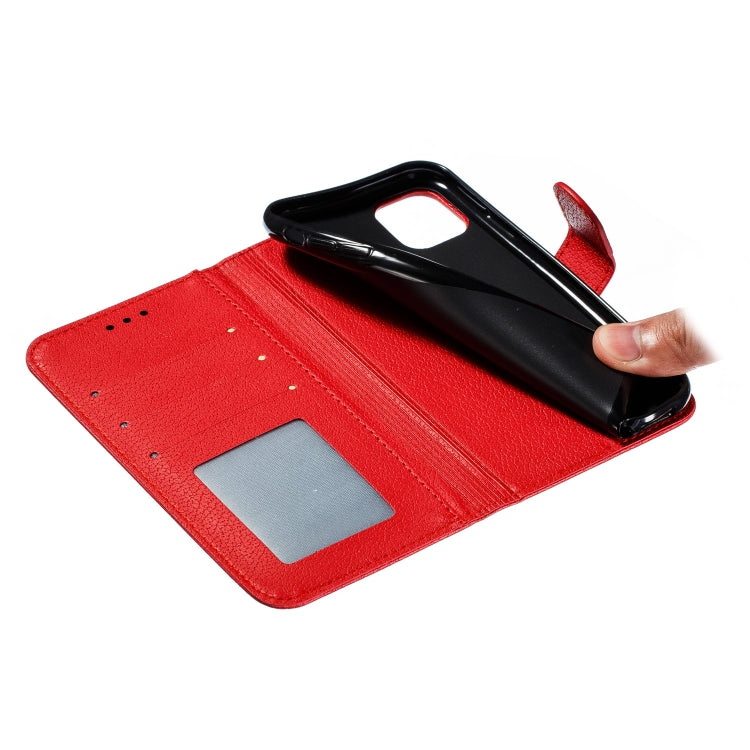 For iPhone 11 Feather Pattern Litchi Texture Horizontal Flip Leather Case with Wallet & Holder & Card Slots (Red) - iPhone 11 Cases by buy2fix | Online Shopping UK | buy2fix