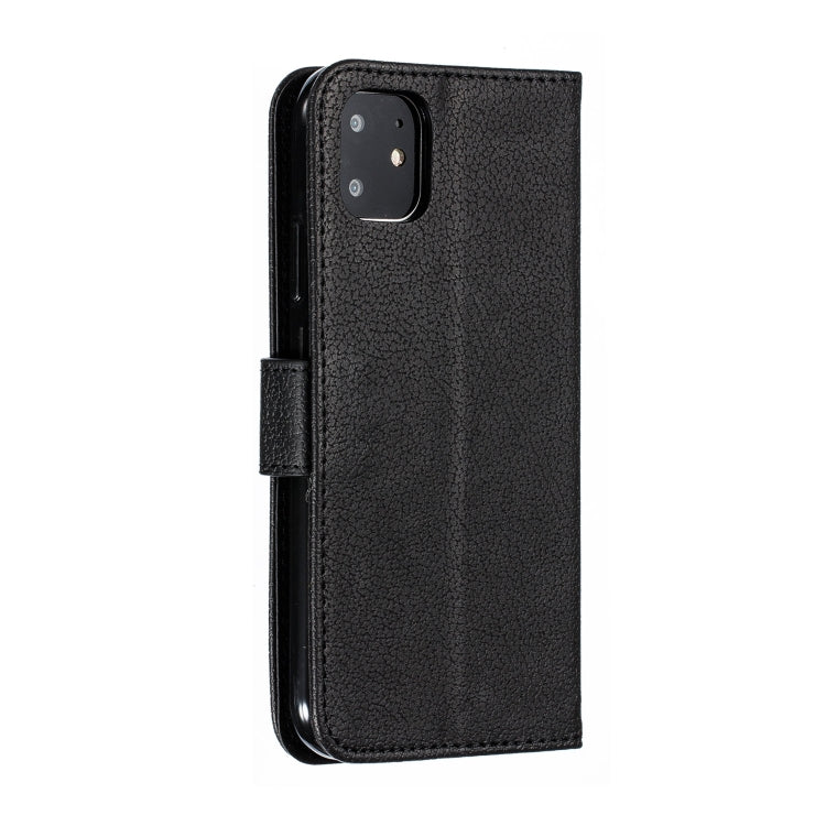 For iPhone 11 Feather Pattern Litchi Texture Horizontal Flip Leather Case with Wallet & Holder & Card Slots (Black) - iPhone 11 Cases by buy2fix | Online Shopping UK | buy2fix